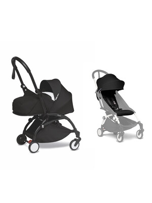 Babyzen YOYO2 Stroller Black Frame with Black Newborn Pack & FREE 6+ Color Pack